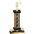 Premium Single Flag USA Second Place Archery Trophy