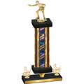 Premium Single Flag USA Third Place Shooter Trophy