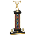 Premium Single Flag USA Year Weights Trophy