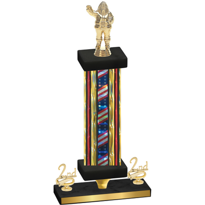 Premium Single Flag USA Second Place Holiday Trophy