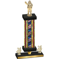 Premium Single Flag USA Year Holiday Trophy