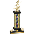 Premium Single Flag USA First Place Flag Football Trophy