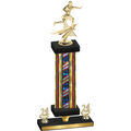 Premium Single Flag USA Year Flag Football Trophy