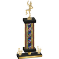 Premium Single Flag USA Third Place Majorette Trophy