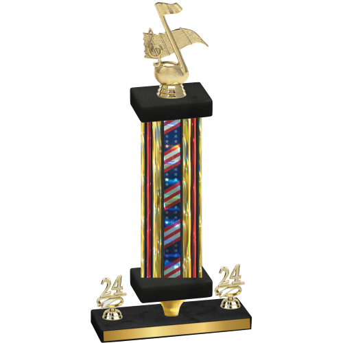 Premium Single Flag USA Year Music Trophy