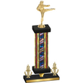 Premium Single Flag USA Victory Karate Trophy