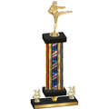 Premium Single Flag USA Year Karate Trophy
