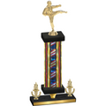 Premium Single Flag USA Victory Karate Trophy