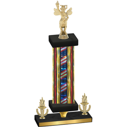 Premium Single Flag USA Victory Academics Trophy