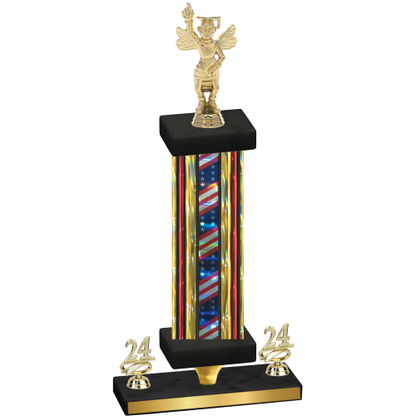 Premium Single Flag USA Year Academics Trophy