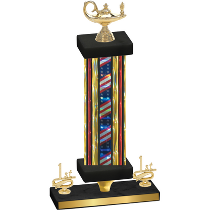 Premium Single Flag USA First Place Academics Trophy