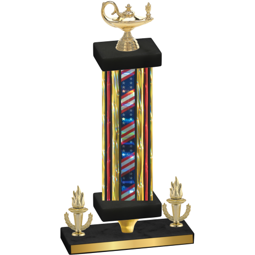 Premium Single Flag USA Victory Academics Trophy