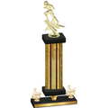 Premium Single Gold Glacier Third Place Football Trophy
