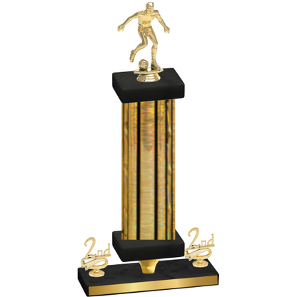 Premium Single Gold Glacier Second Place Soccer Trophy
