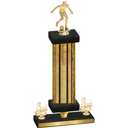 Premium Single Gold Glacier Third Place Soccer Trophy