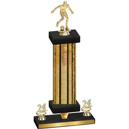 Premium Single Gold Glacier Year Soccer Trophy