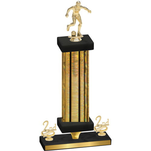 Premium Single Gold Glacier Second Place Soccer Trophy