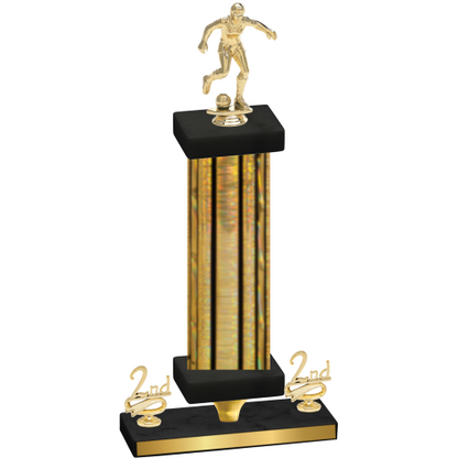 Premium Single Gold Glacier Second Place Soccer Trophy