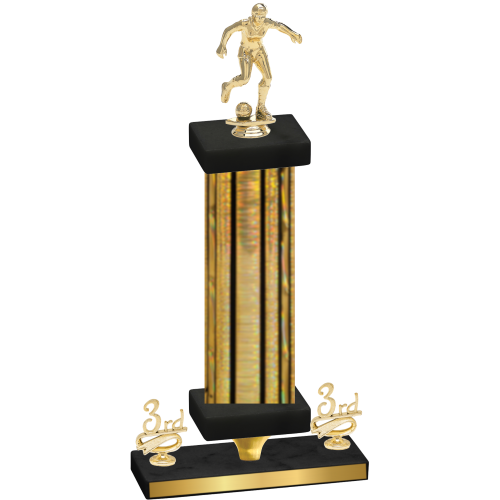 Premium Single Gold Glacier Third Place Soccer Trophy