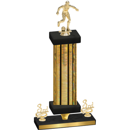 Premium Single Gold Glacier Third Place Soccer Trophy