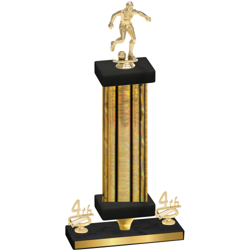 Premium Single Gold Glacier Fourth Place Soccer Trophy