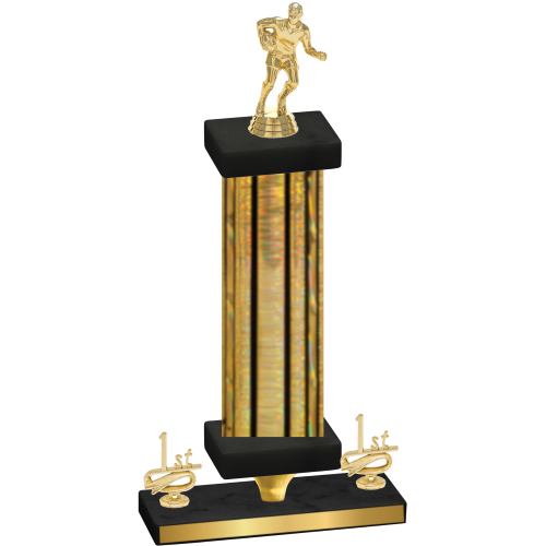 Premium Single Gold Glacier First Place Rugby Trophy