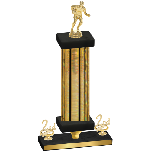 Premium Single Gold Glacier Second Place Rugby Trophy