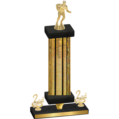 Premium Single Gold Glacier Second Place Rugby Trophy
