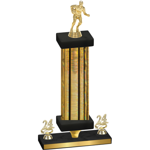 Premium Single Gold Glacier Year Rugby Trophy