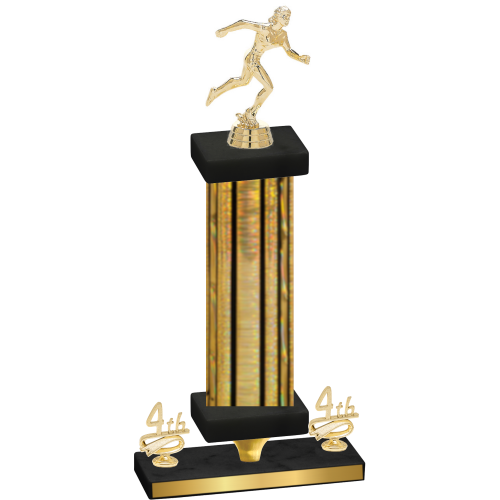 Premium Single Gold Glacier Fourth Place Running Trophy