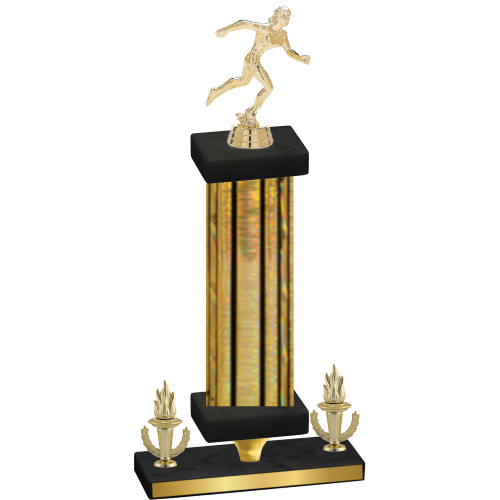 Premium Single Gold Glacier Victory Running Trophy