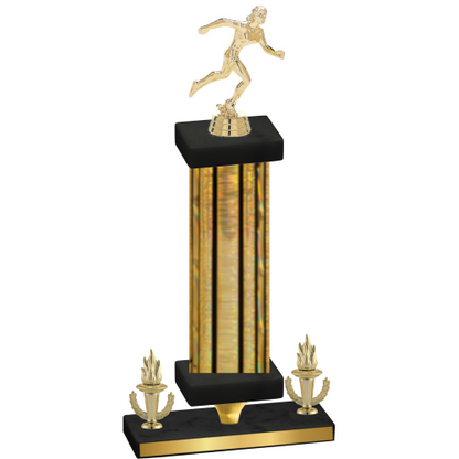 Premium Single Gold Glacier Victory Running Trophy