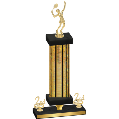 Premium Single Gold Glacier Second Place Tennis Trophy