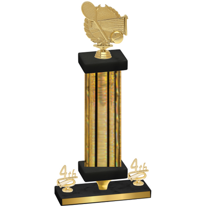 Premium Single Gold Glacier Fourth Place Tennis Trophy