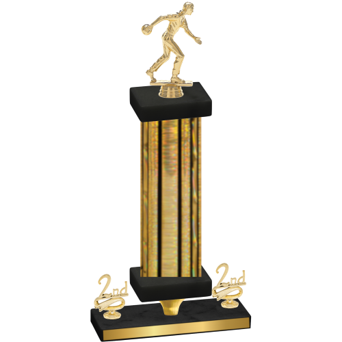 Premium Single Gold Glacier Second Place Bowling Trophy