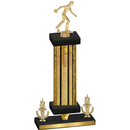 Premium Single Gold Glacier Victory Bowling Trophy