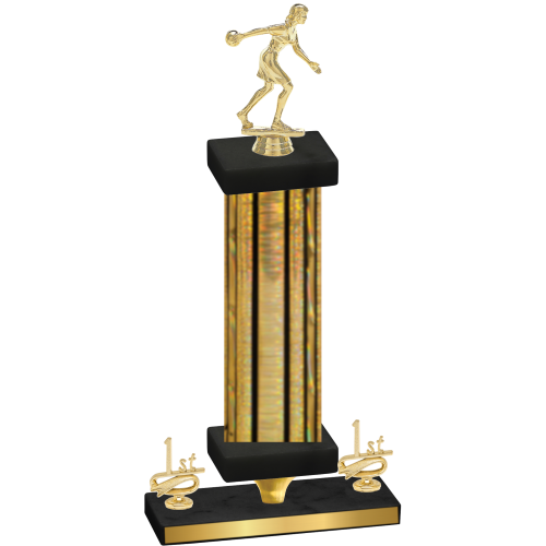 Premium Single Gold Glacier First Place Bowling Trophy