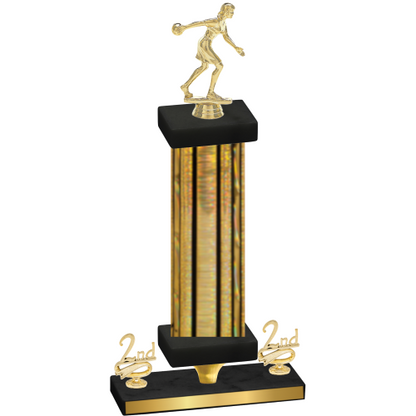 Premium Single Gold Glacier Second Place Bowling Trophy