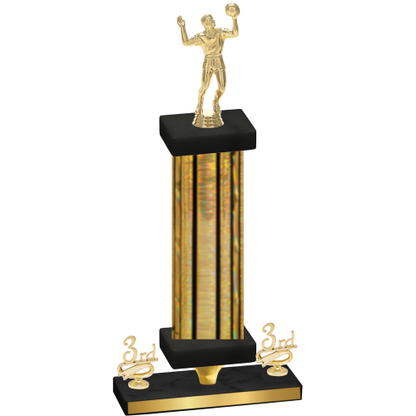 Premium Single Gold Glacier Third Place Volleyball Trophy