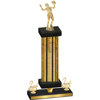 Premium Single Gold Glacier Second Place Volleyball Trophy