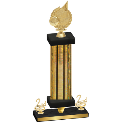 Premium Single Gold Glacier Second Place Volleyball Trophy