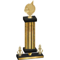 Premium Single Gold Glacier Victory Volleyball Trophy