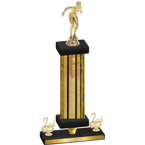 Premium Single Gold Glacier Second Place Tennis Trophy