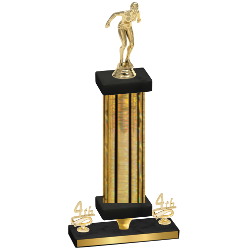 Premium Single Gold Glacier Fourth Place Tennis Trophy
