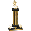 Premium Single Gold Glacier Third Place Football Trophy