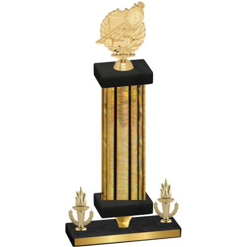 Premium Single Gold Glacier Victory Swimming Trophy