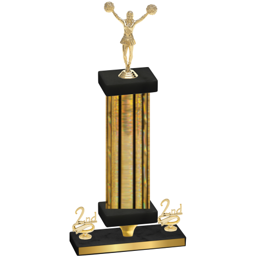 Premium Single Gold Glacier Second Place Cheerleading Trophy