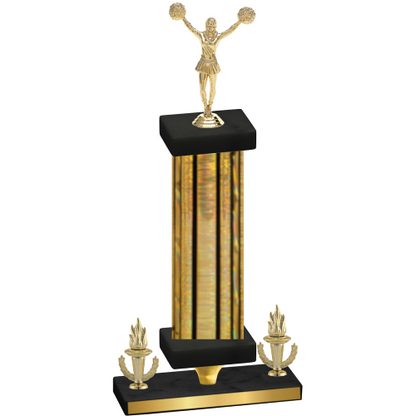 Premium Single Gold Glacier Victory Cheerleading Trophy