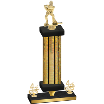 Premium Single Gold Glacier Fourth Place Hockey Trophy