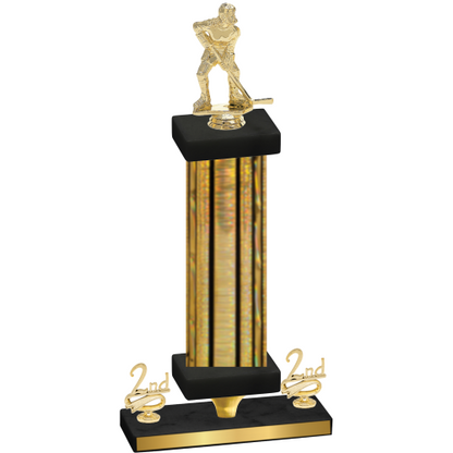 Premium Single Gold Glacier Second Place Hockey Trophy